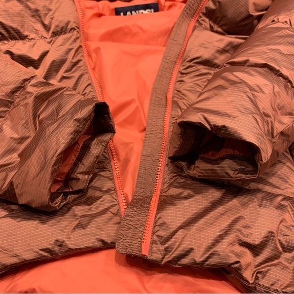 Lands End "Women's Wide Channel Down Jacket" Color: Soft Mojave Rose, Size M - Picture 6 of 8